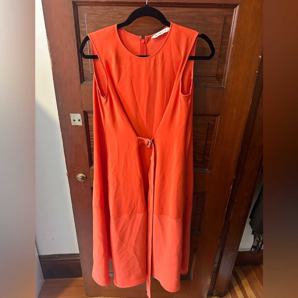 Adeam Bright Orange A-Line Dress View 5
